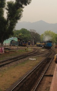 Duties finished for the day, the Nilgiri Mountain train heads to Mettuplalayam depot